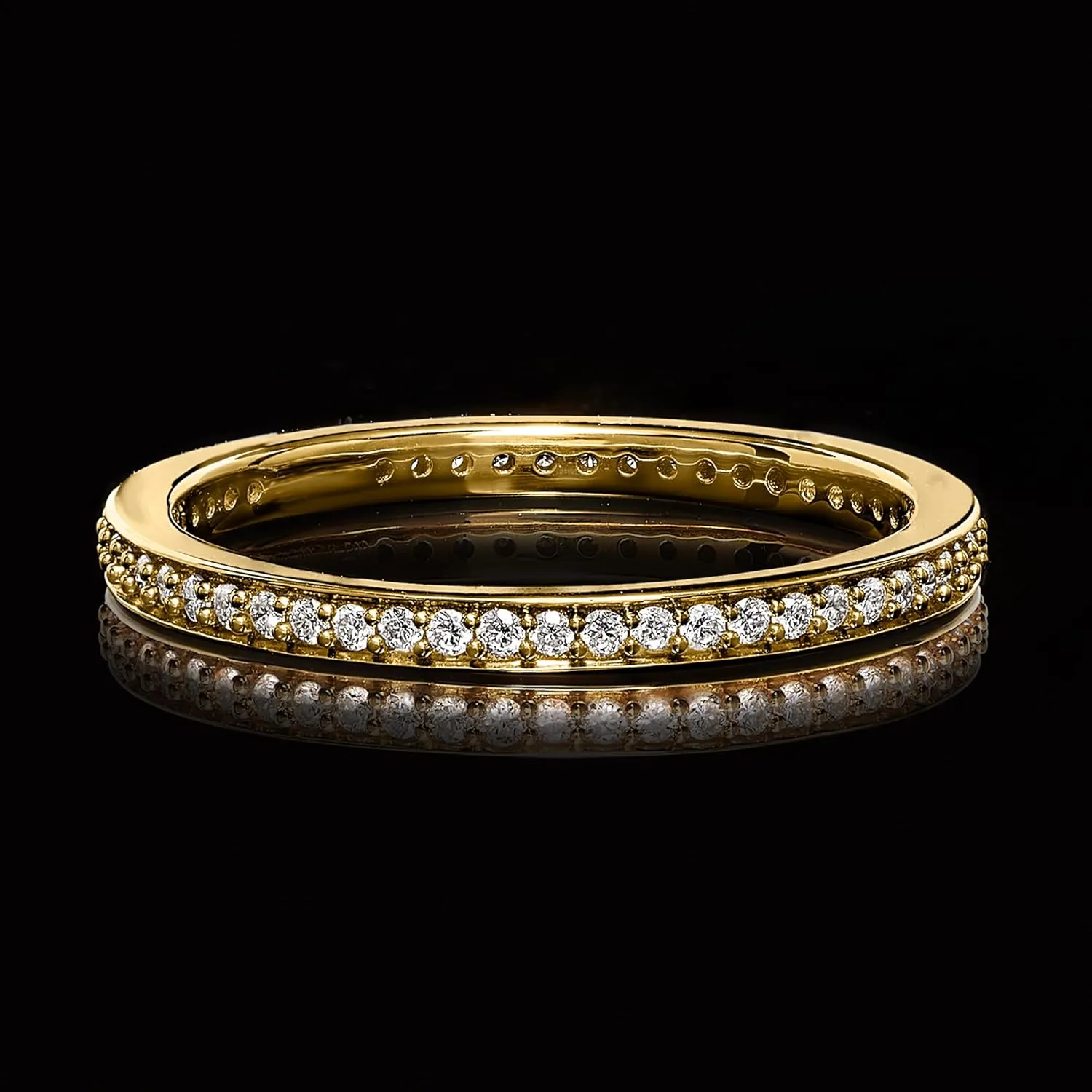 Ross-Simons 0.25 ct. t.w. Lab-Grown Diamond Eternity Band in 18kt Gold Over Sterling
