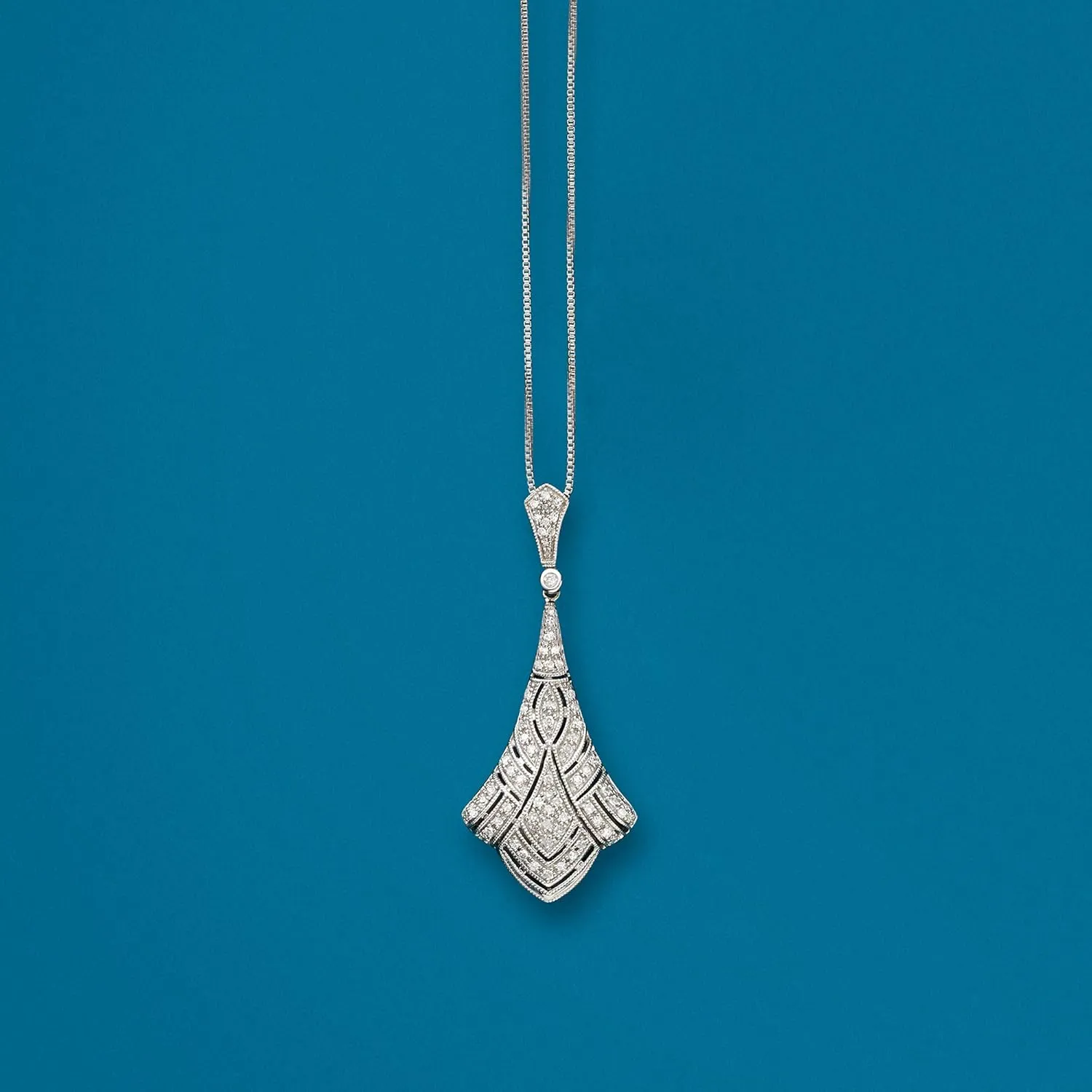 Ross-Simons 0.33 ct. t.w. Diamond Pendant Necklace in Sterling Silver