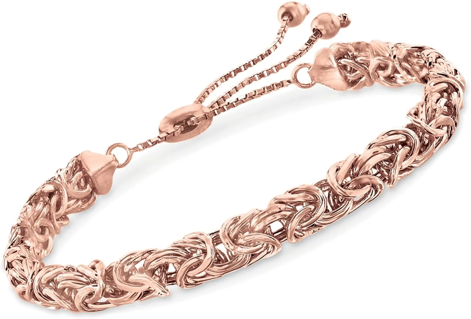 Ross-Simons 18kt Rose Gold Over Sterling Byzantine Bolo Bracelet