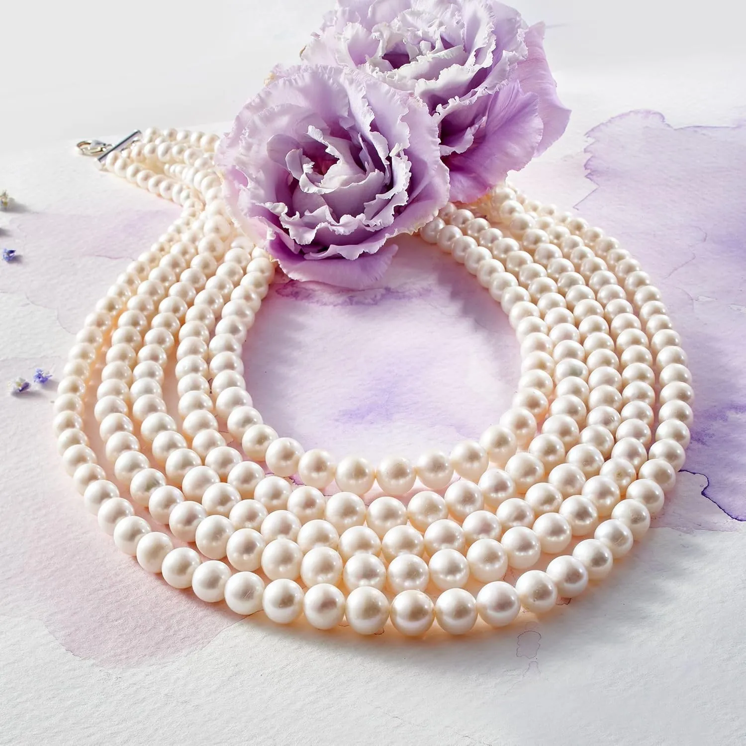 Ross-Simons 4-8.5mm Cultured Pearl 5-Strand Layered Necklace with Sterling Silver