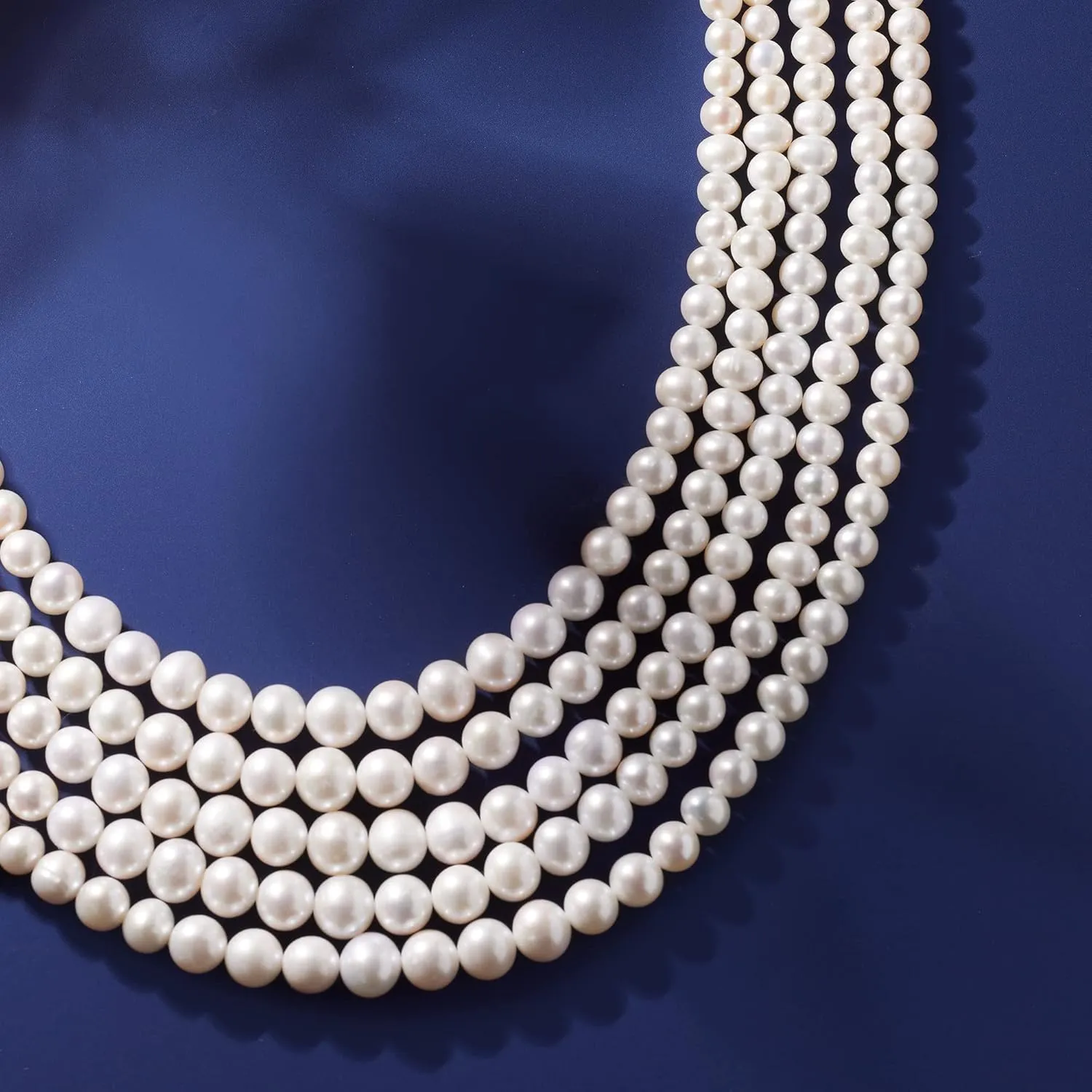 Ross-Simons 4-8.5mm Cultured Pearl 5-Strand Layered Necklace with Sterling Silver