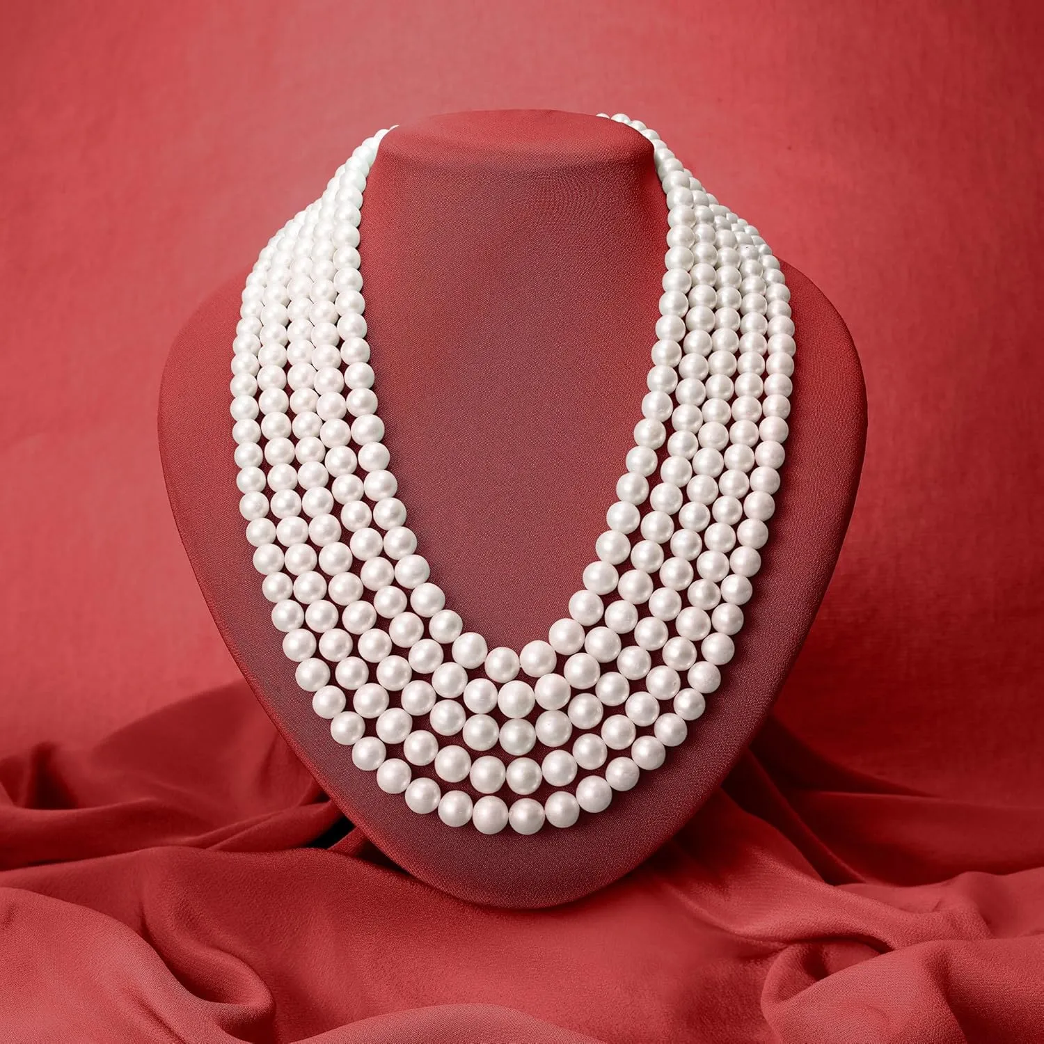 Ross-Simons 4-8.5mm Cultured Pearl 5-Strand Layered Necklace with Sterling Silver