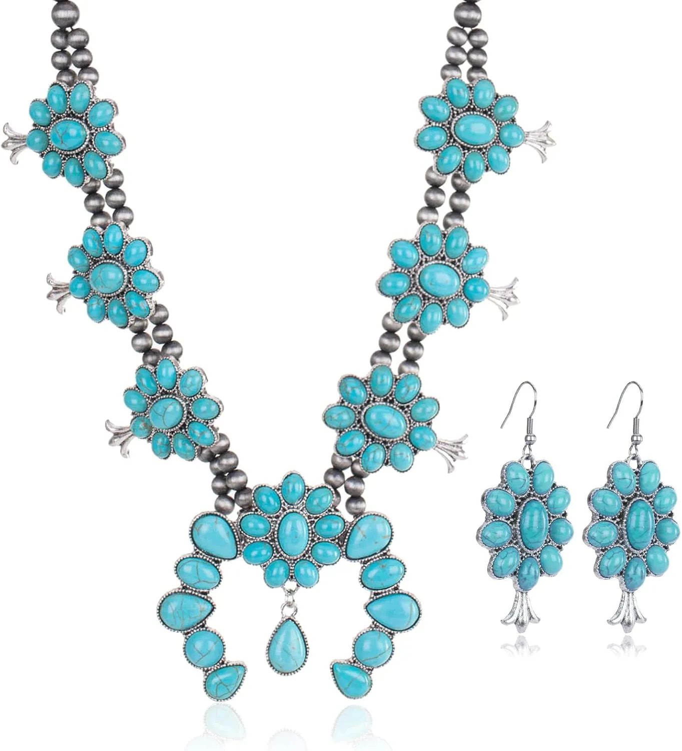 Rustic Couture's Western Jewelry Set for Women Cowgirl Vintage Western Necklace Earring
