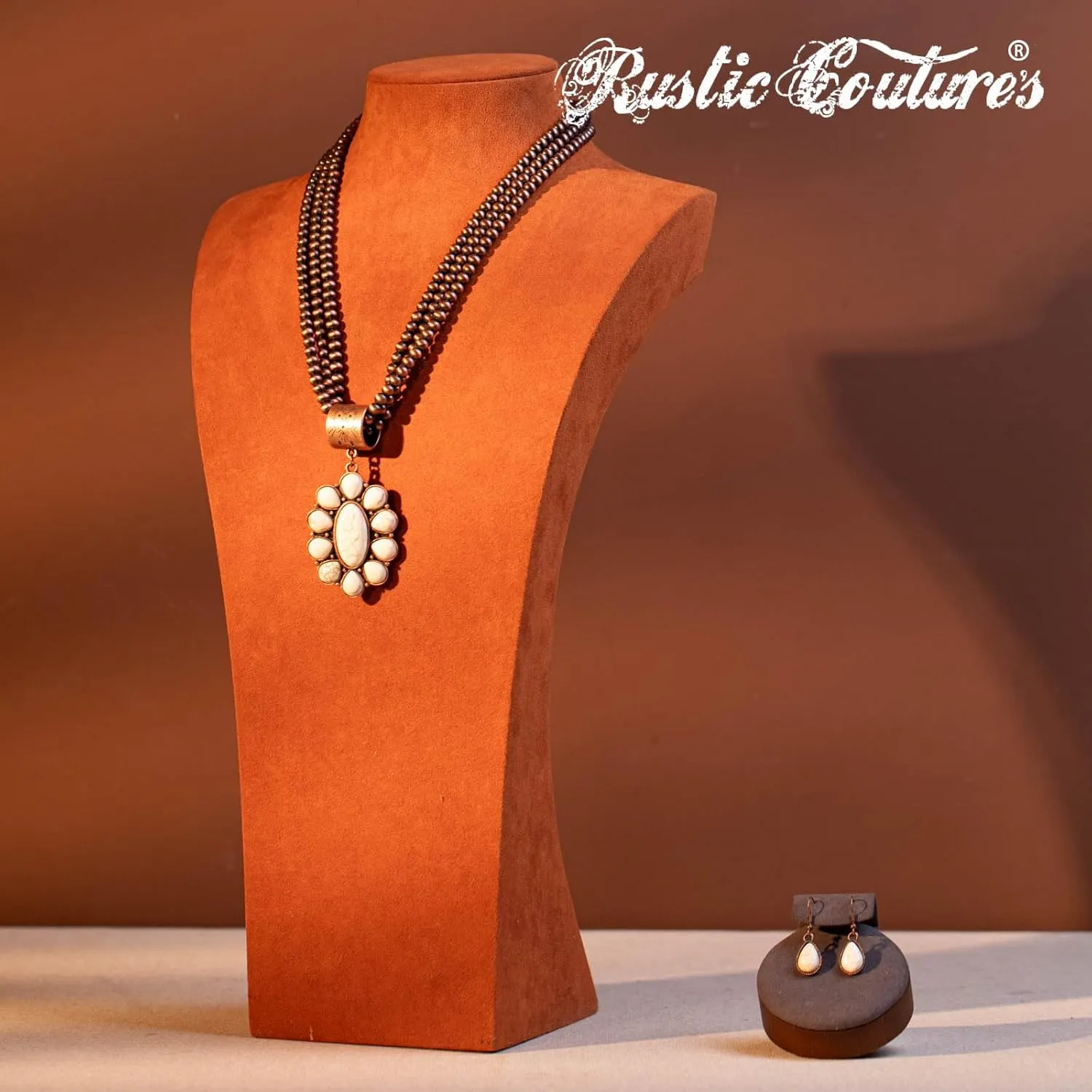 Rustic Couture's Western Jewelry Set for Women Cowgirl Vintage Western Necklace Earring