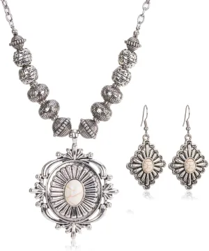 Rustic Couture's Western Jewelry Set for Women Cowgirl Vintage Western Necklace Earring