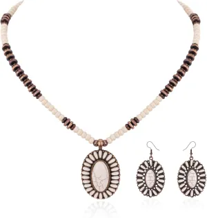 Rustic Couture's Western Jewelry Set for Women Cowgirl Vintage Western Necklace Earring