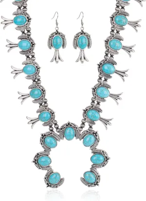Rustic Couture's Western Jewelry Set for Women Cowgirl Vintage Western Necklace Earring