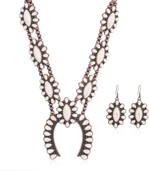Rustic Couture's Western Jewelry Set for Women Cowgirl Vintage Western Necklace Earring