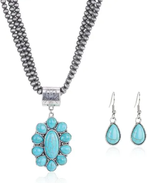 Rustic Couture's Western Jewelry Set for Women Cowgirl Vintage Western Necklace Earring