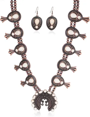 Rustic Couture's Western Jewelry Set for Women Cowgirl Vintage Western Necklace Earring