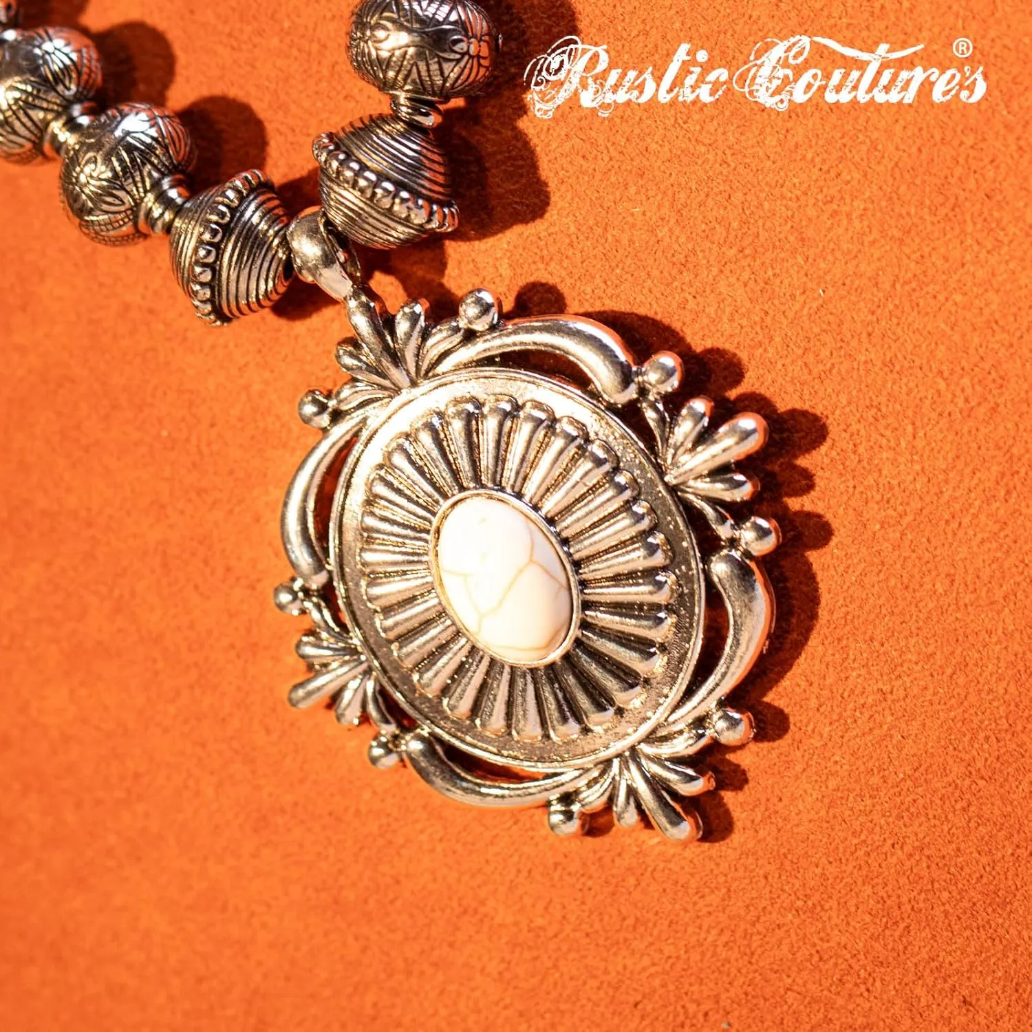 Rustic Couture's Western Jewelry Set for Women Cowgirl Vintage Western Necklace Earring