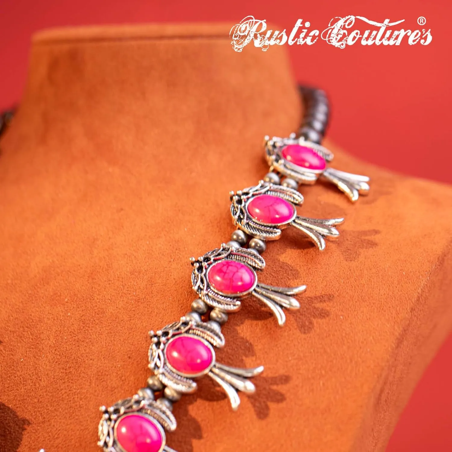 Rustic Couture's Western Jewelry Set for Women Cowgirl Vintage Western Necklace Earring