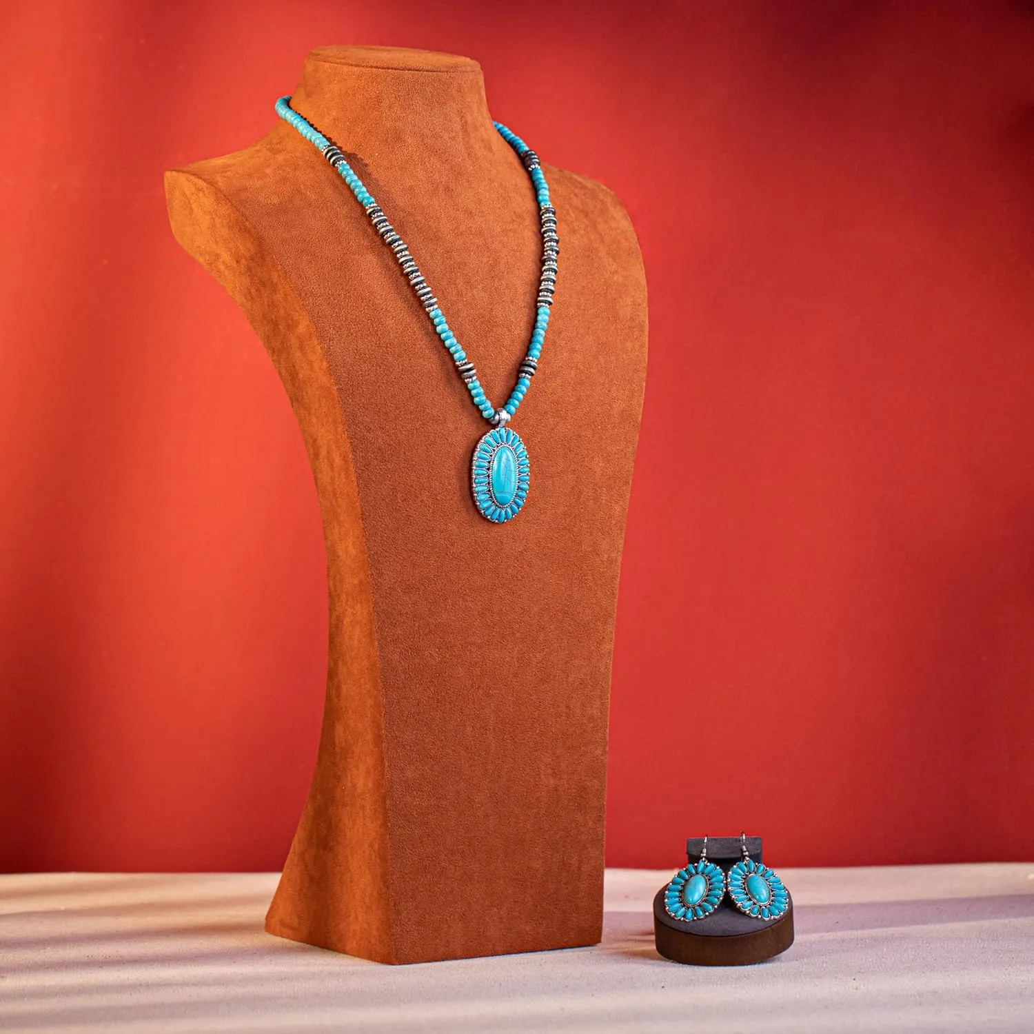 Rustic Couture's Western Jewelry Set for Women Cowgirl Vintage Western Necklace Earring