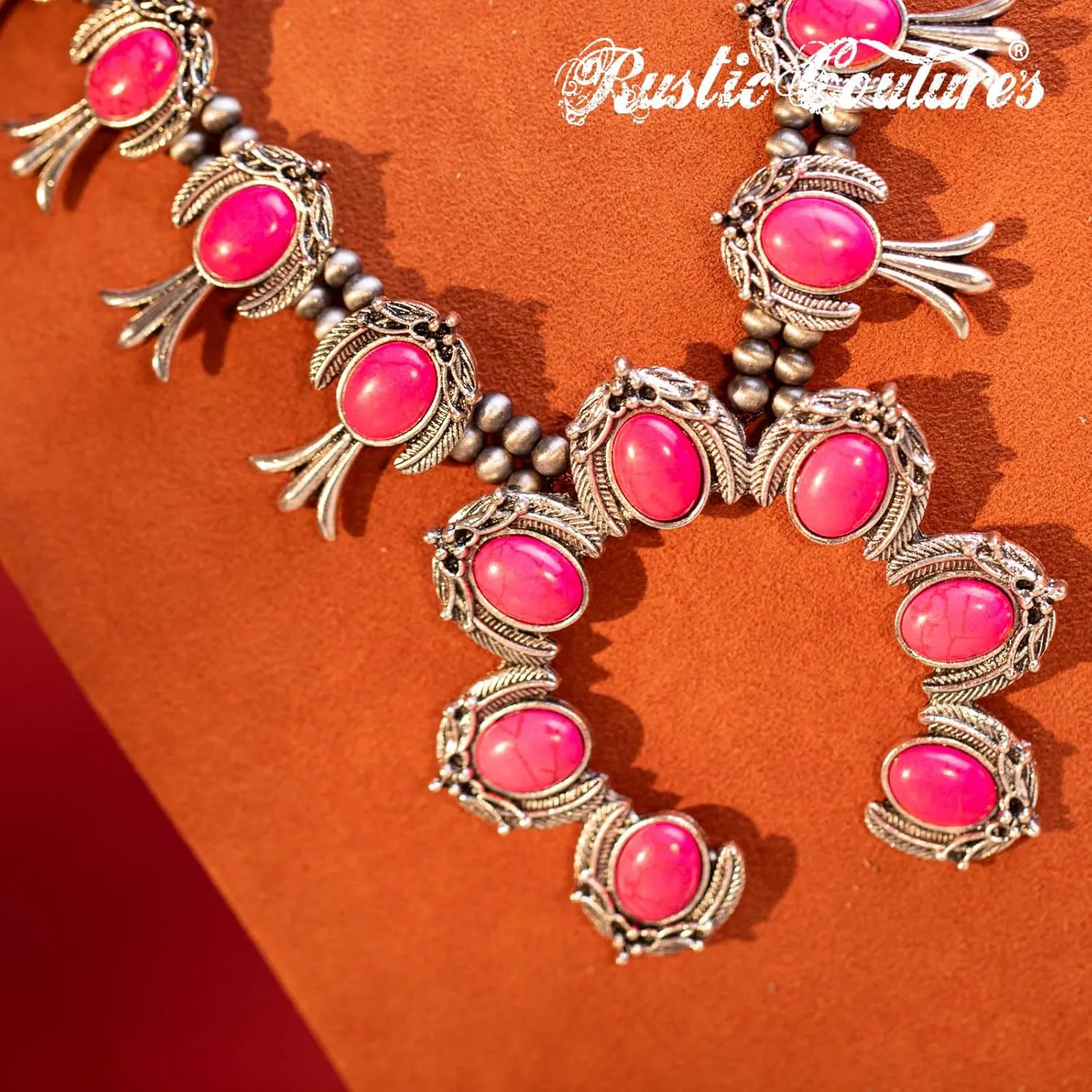 Rustic Couture's Western Jewelry Set for Women Cowgirl Vintage Western Necklace Earring