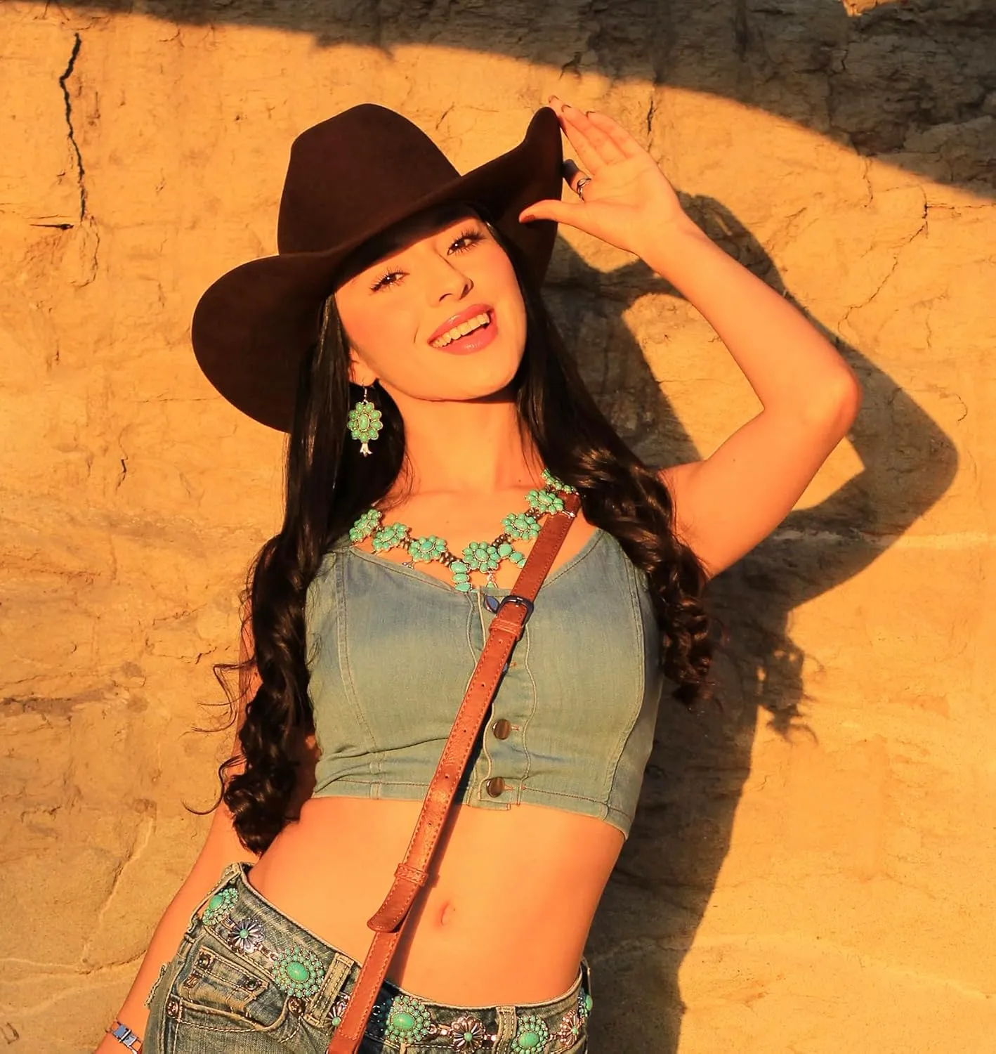 Rustic Couture's Western Jewelry Set for Women Cowgirl Vintage Western Necklace Earring