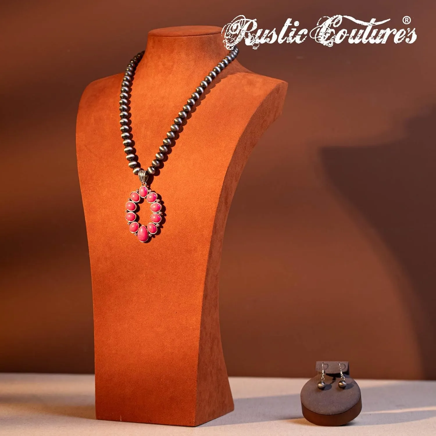 Rustic Couture's Western Jewelry Set for Women Cowgirl Vintage Western Necklace Earring