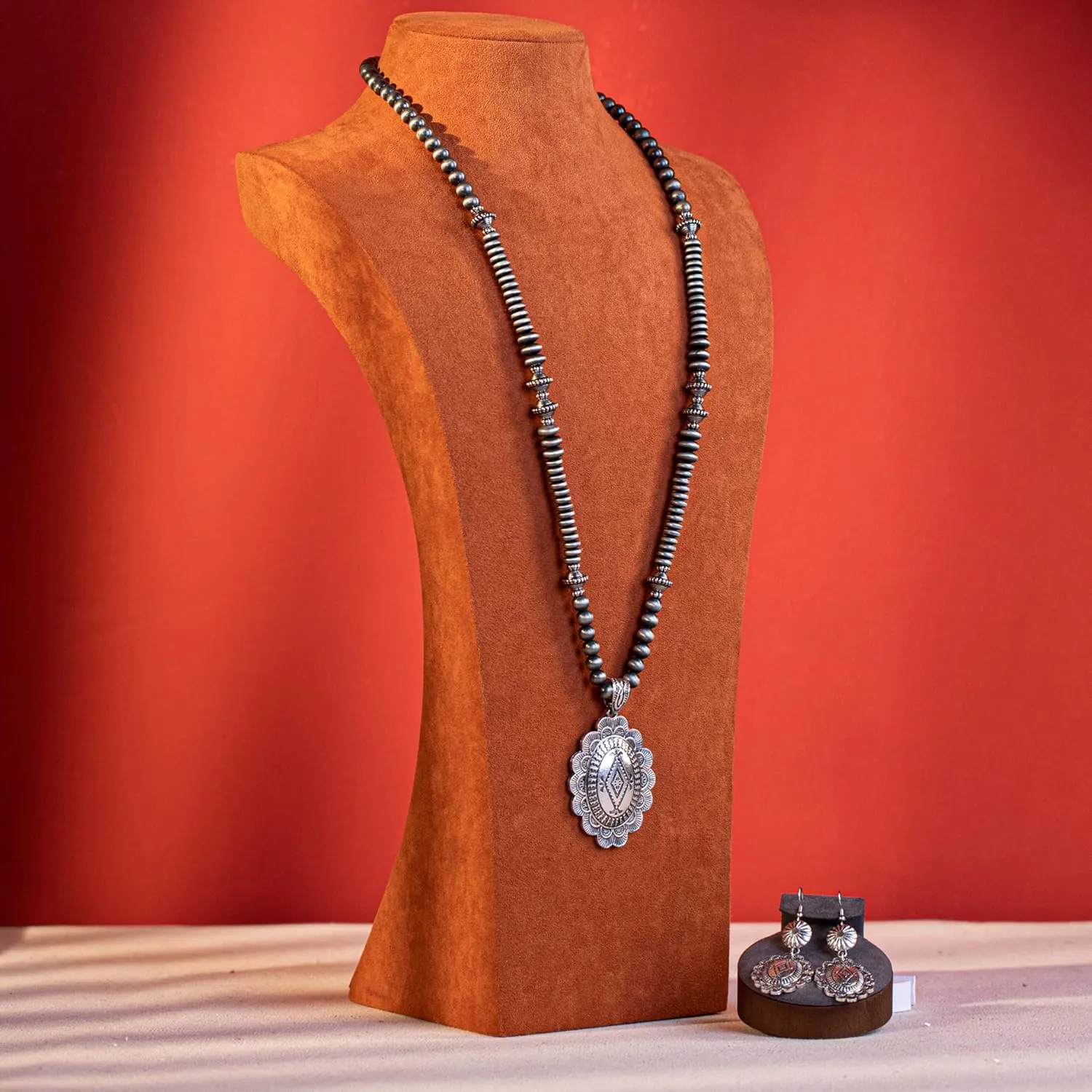 Rustic Couture's Western Jewelry Set for Women Cowgirl Vintage Western Necklace Earring