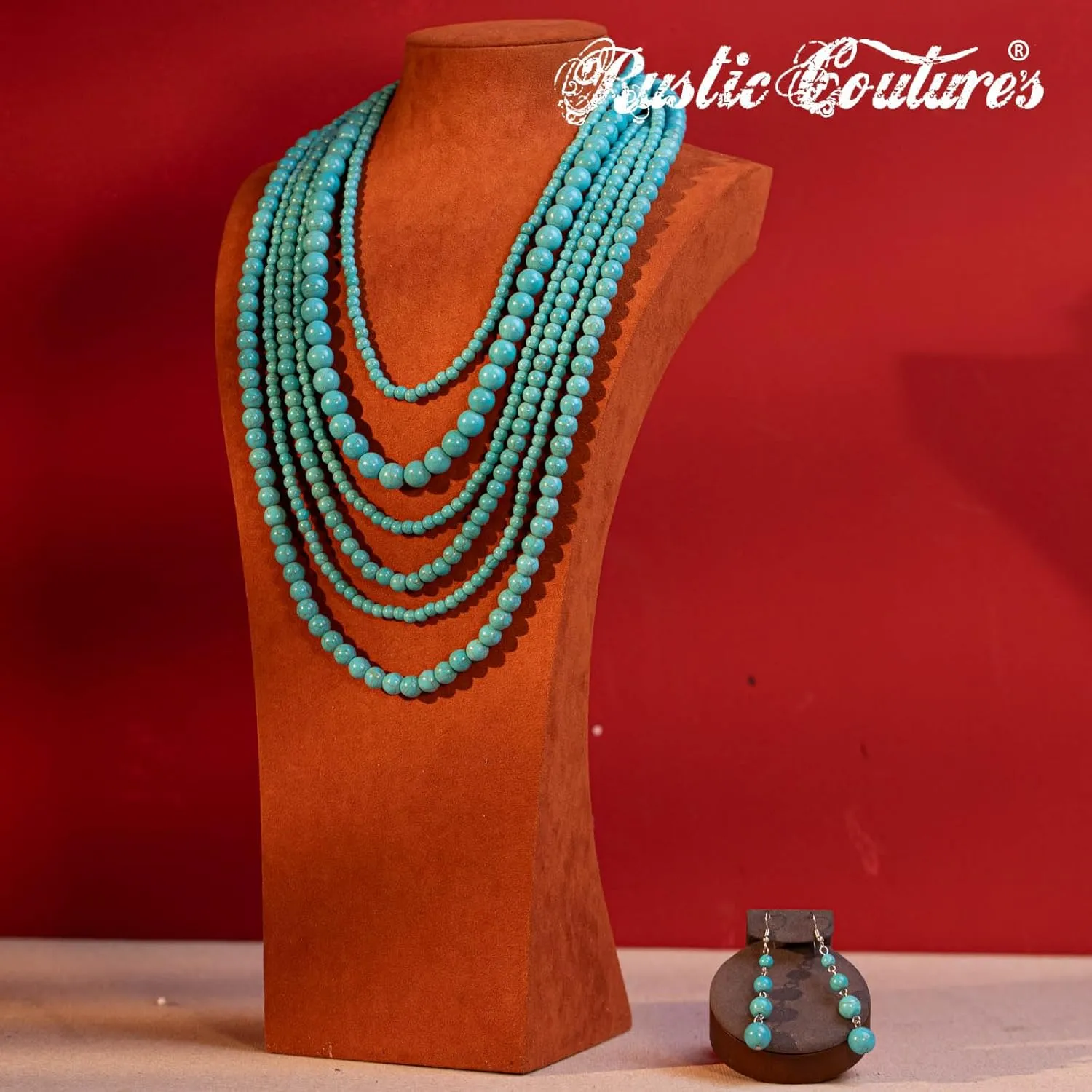 Rustic Couture's Western Jewelry Set for Women Cowgirl Vintage Western Necklace Earring
