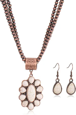 Rustic Couture's Western Jewelry Set for Women Cowgirl Vintage Western Necklace Earring