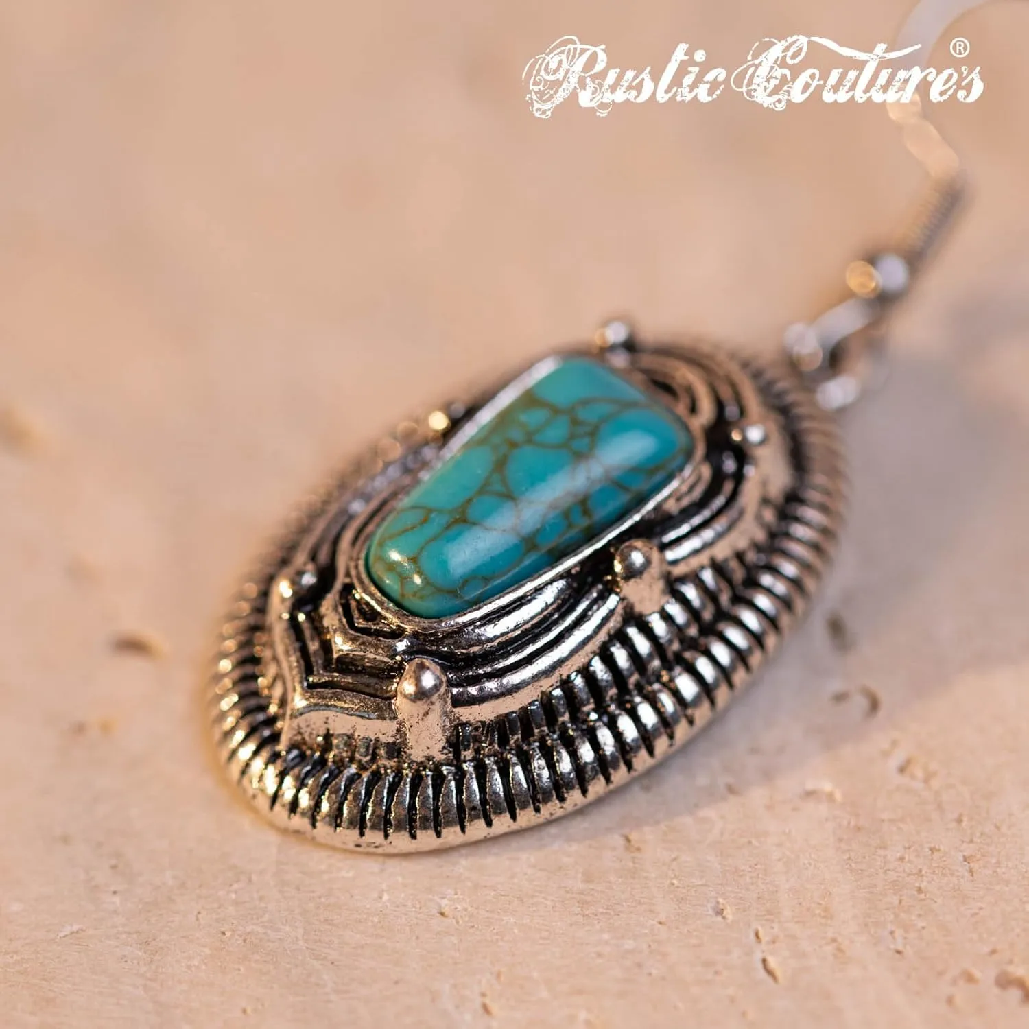 Rustic Couture's Western Necklace Earrings Jewelry Set for Women