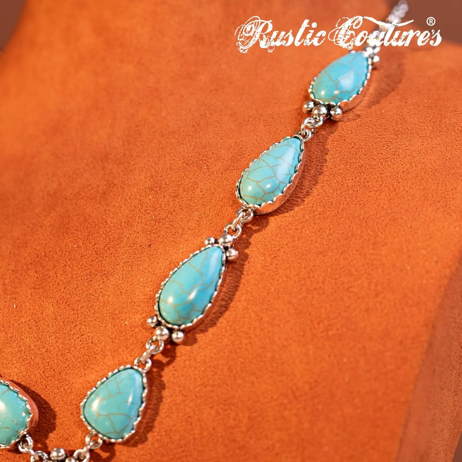 Rustic Couture's Western Necklace Earrings Jewelry Set for Women