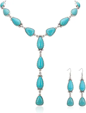 Rustic Couture's Western Necklace Earrings Jewelry Set for Women