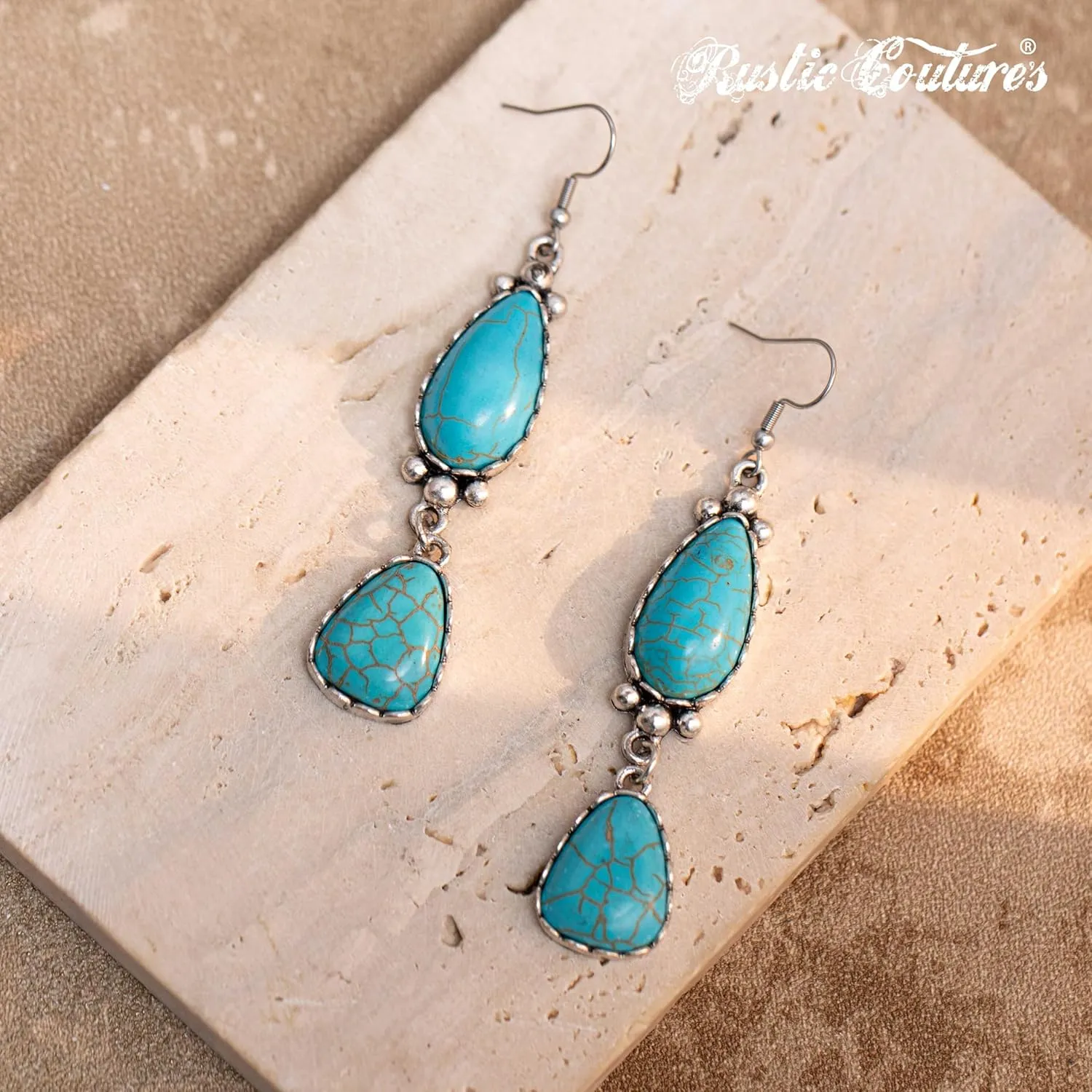 Rustic Couture's Western Necklace Earrings Jewelry Set for Women