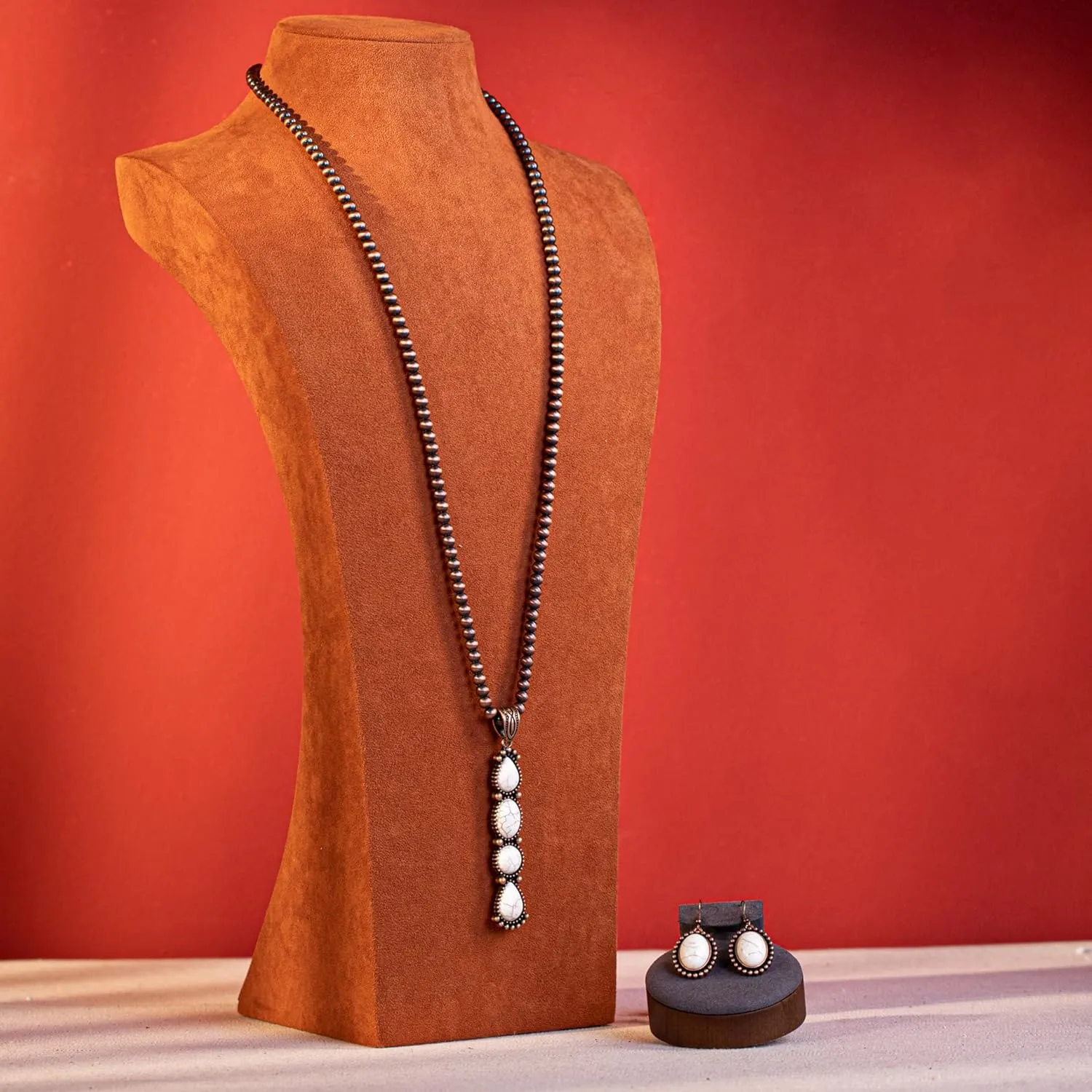 Rustic Couture's Western Necklace Earrings Jewelry Set for Women