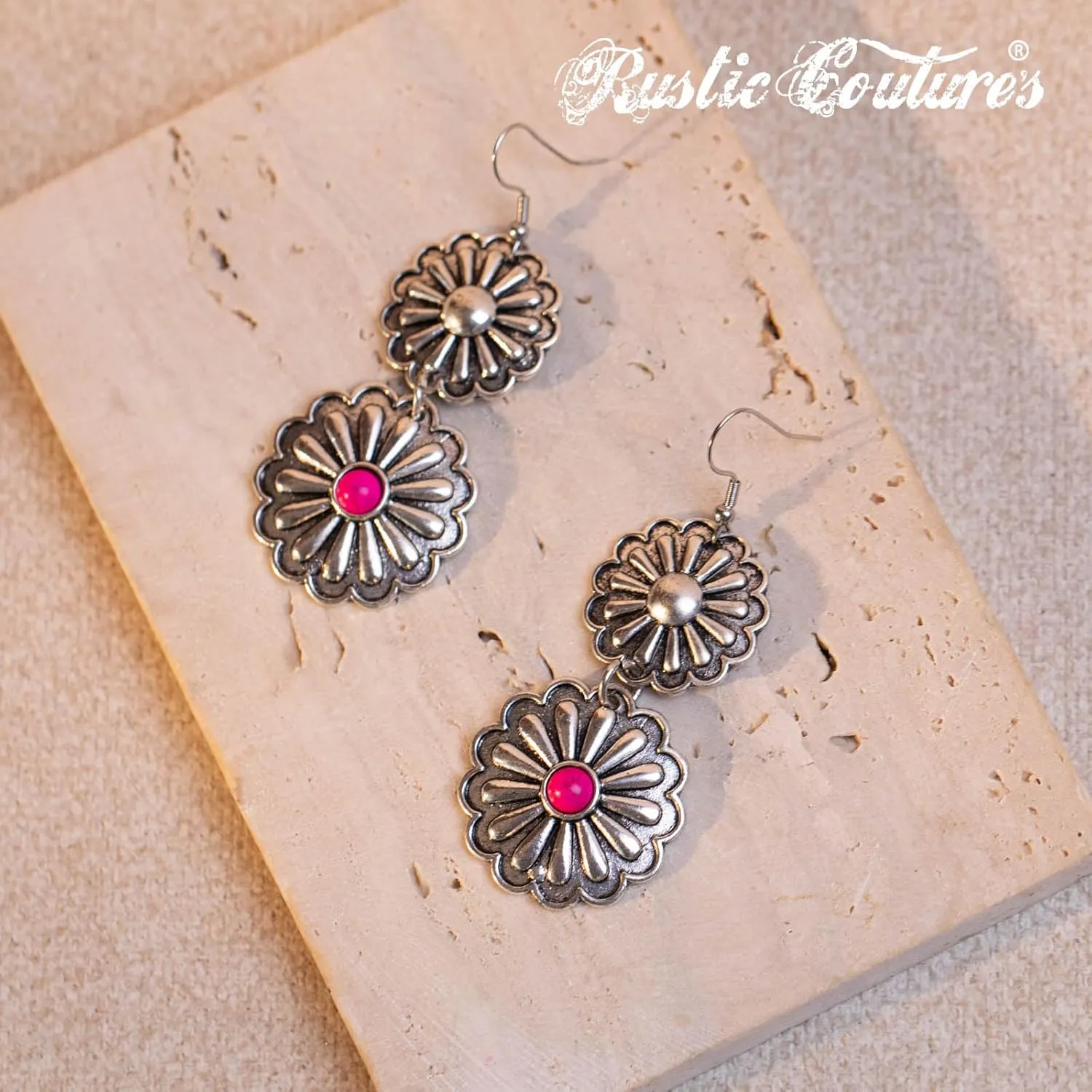 Rustic Couture's Western Necklace Earrings Jewelry Set for Women