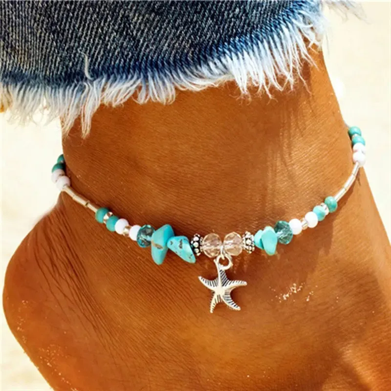 Shell & Starfish Boho Anklet