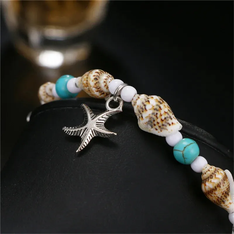 Shell & Starfish Boho Anklet