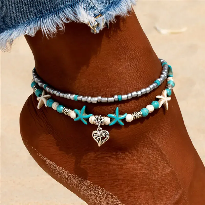 Shell & Starfish Boho Anklet