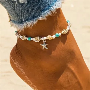 Shell & Starfish Boho Anklet