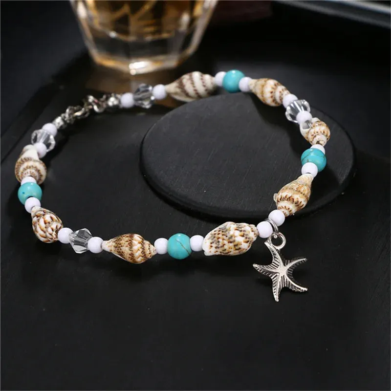 Shell & Starfish Boho Anklet