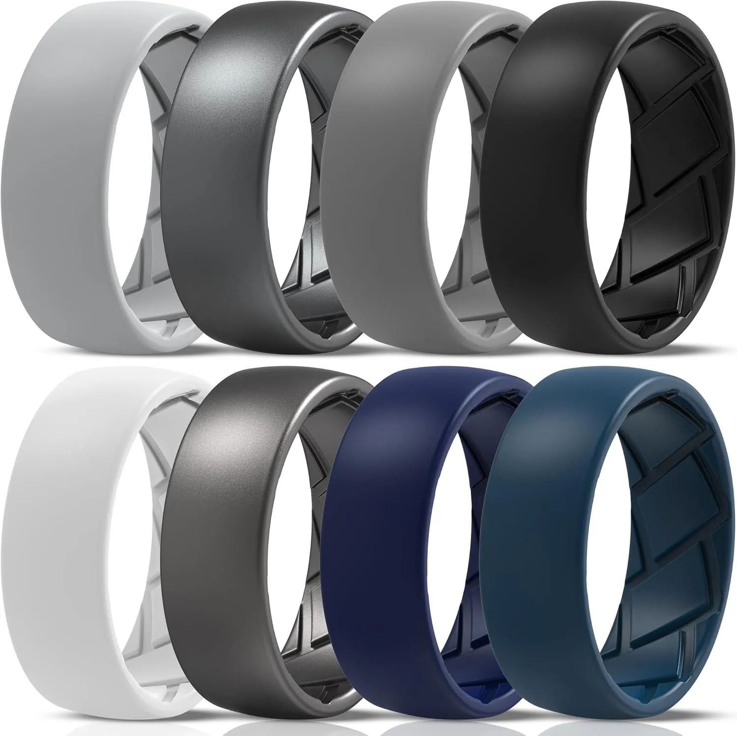 Silicone Ring for Men - 8mm Width 2.3mm Thick