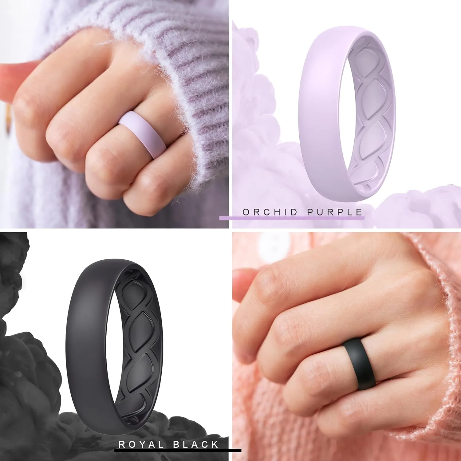 Silicone Ring for Women - 6mm Width 1.8mm Thick
