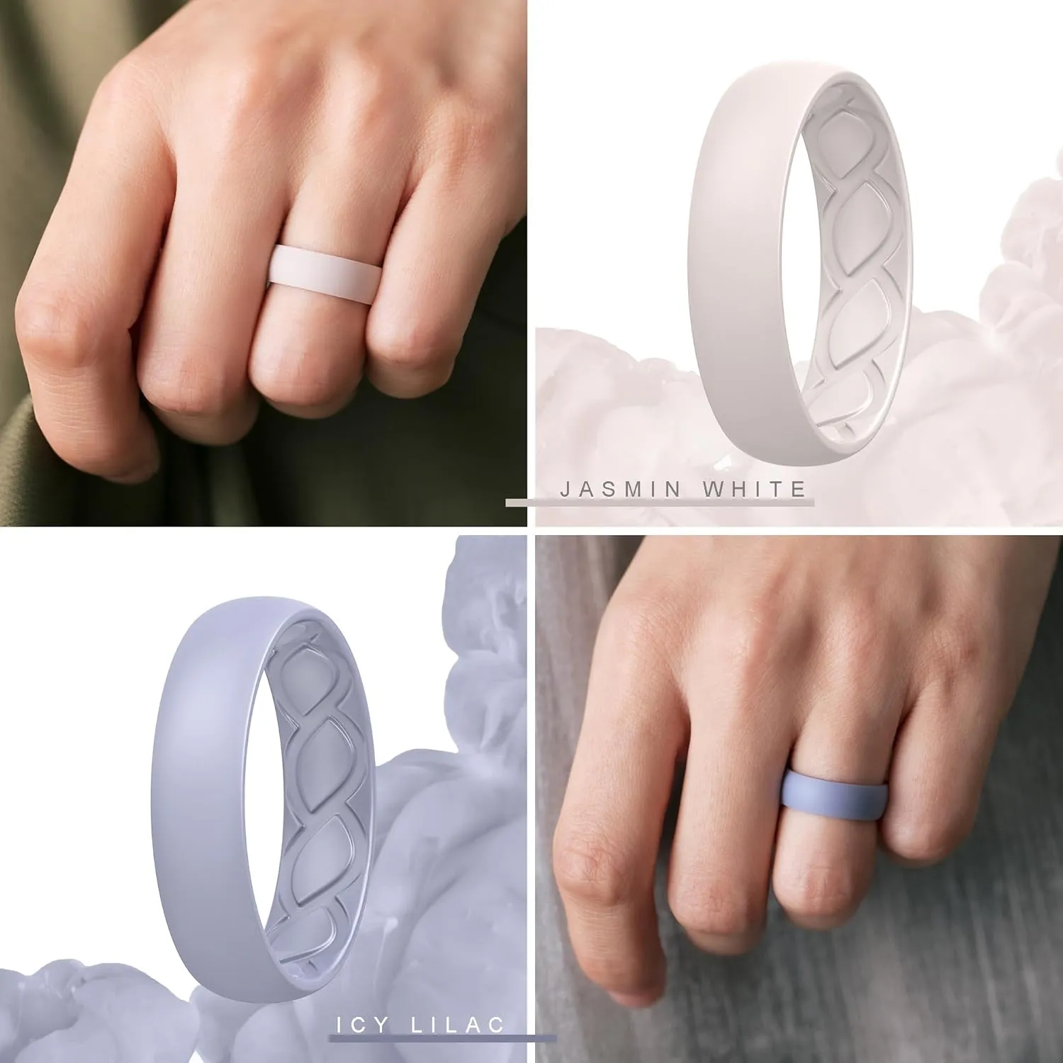 Silicone Ring for Women - 6mm Width 1.8mm Thick
