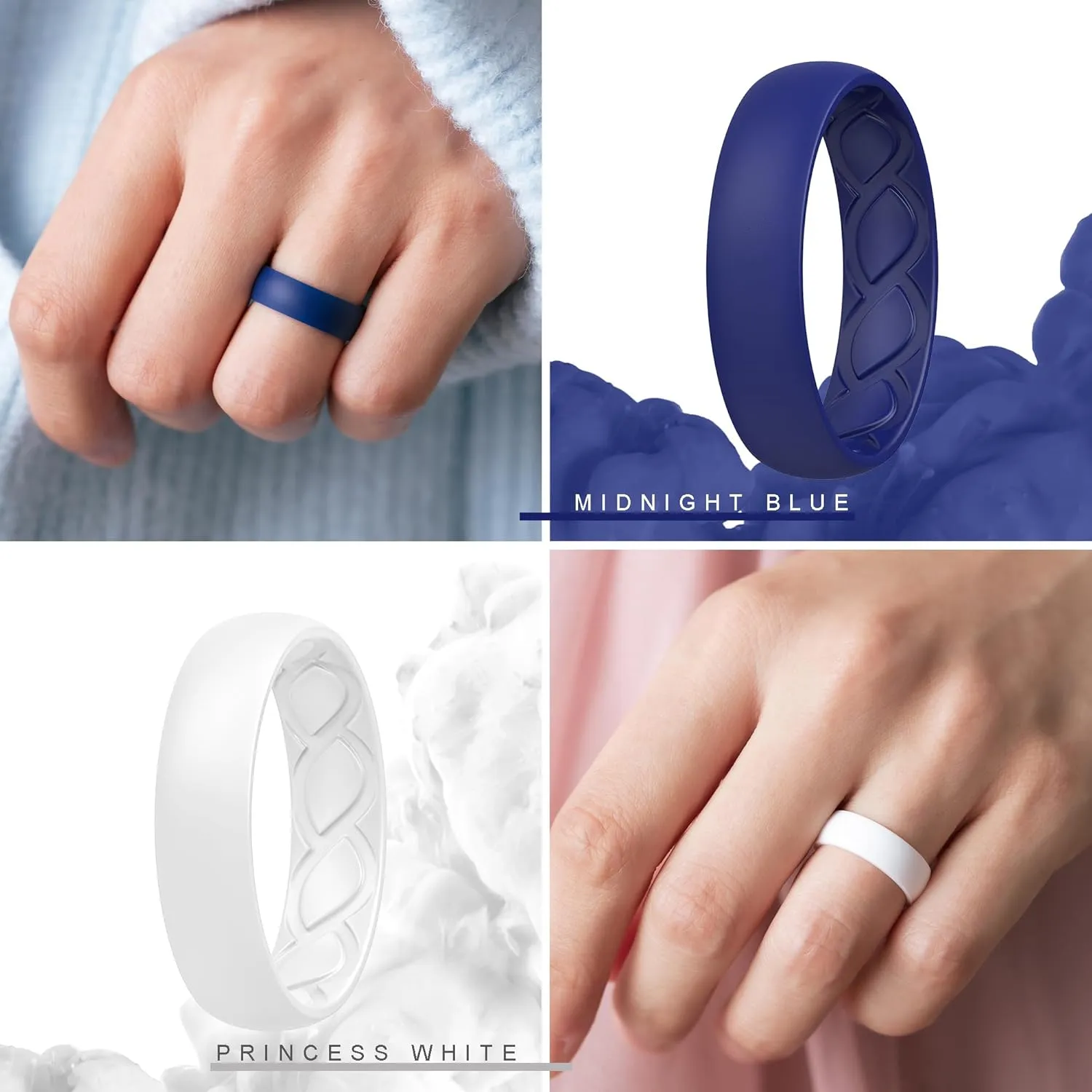 Silicone Ring for Women - 6mm Width 1.8mm Thick