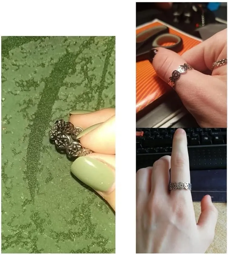 Silver Rings Women Ring Stainless Steel Couple Ring Jewelry Silver Rings for Women (Main Stone Color : Style 4-Rose Gold, Ring Size : 9)