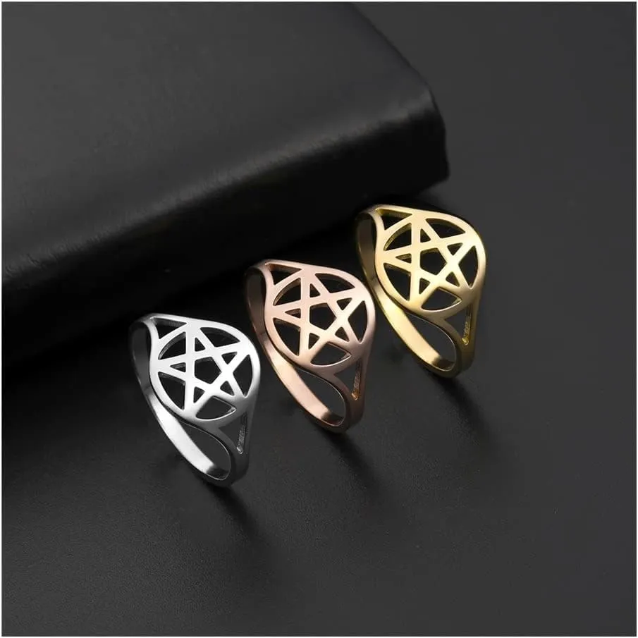 Silver Rings Women Ring Stainless Steel Couple Ring Jewelry Silver Rings for Women (Main Stone Color : Style 4-Rose Gold, Ring Size : 9)