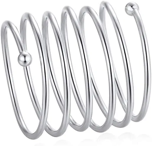 Silvora 925 Sterling Silver Stackable Ring Knuckle Ring Full Finger Ring Women's Stacking Midi Finger Rings,Adjustable Open Ring for Women