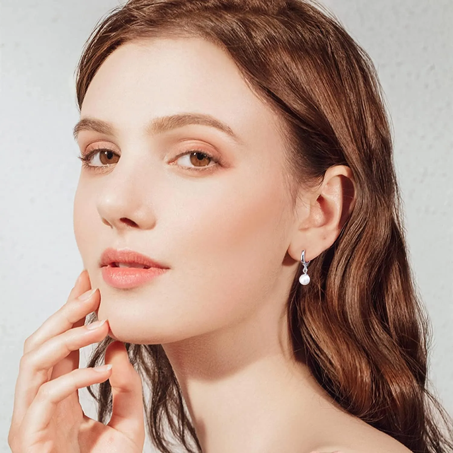 Small Pearl Hoop Earrings for Women Gold Pearl Drop Earrings for Women Dangle Pearl Earrings Gold Pearl Dangle Earrings for Women
