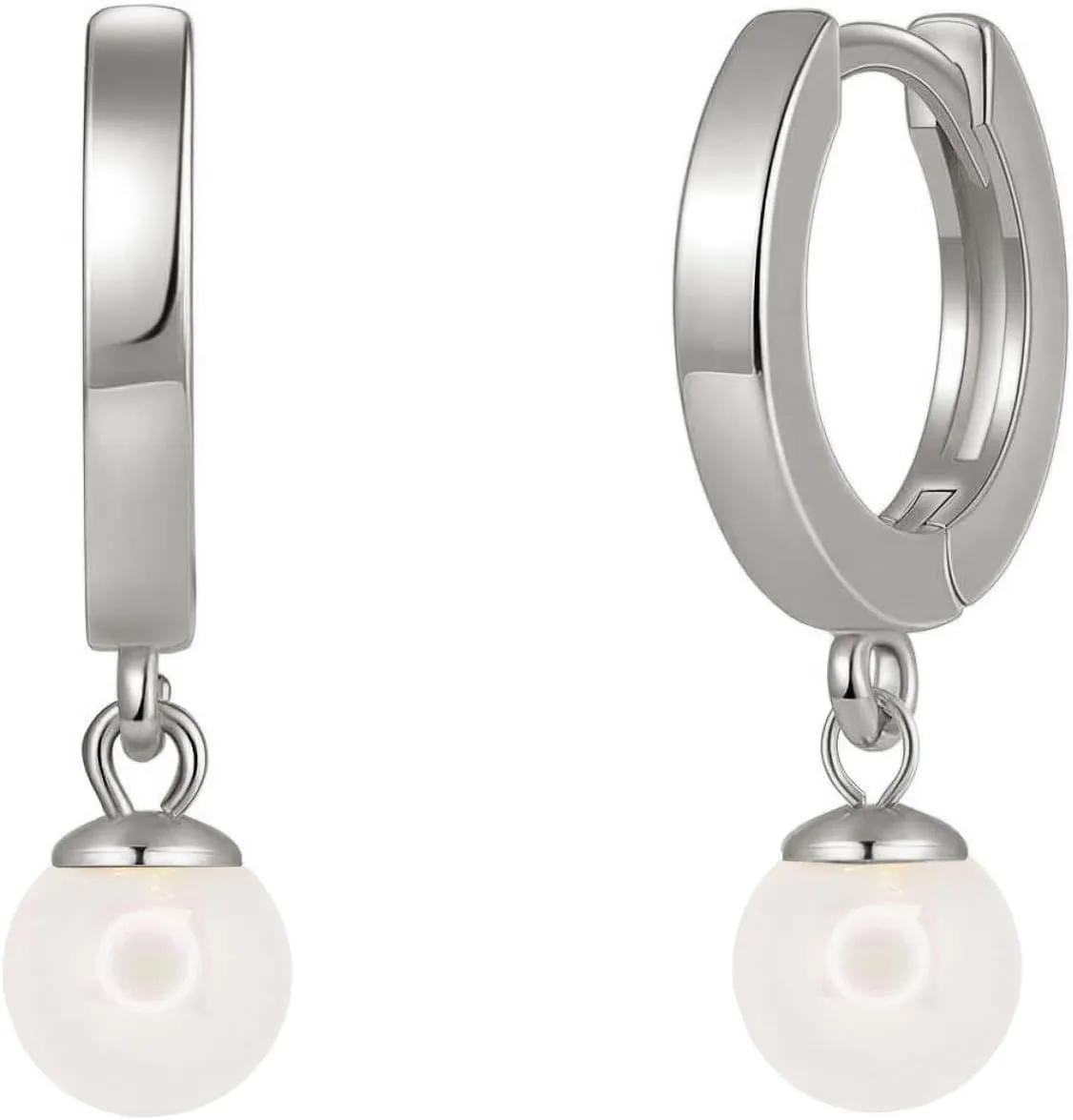 Small Pearl Hoop Earrings for Women Gold Pearl Drop Earrings for Women Dangle Pearl Earrings Gold Pearl Dangle Earrings for Women
