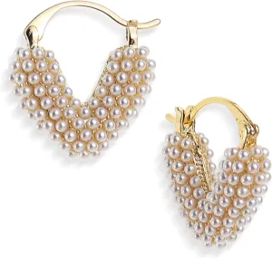 Sonateomber Heart Hoop Earring for Women, Valentine Love Huggie Earing Wedding Prom Hypoallergenic Fashion Jewelry Gift