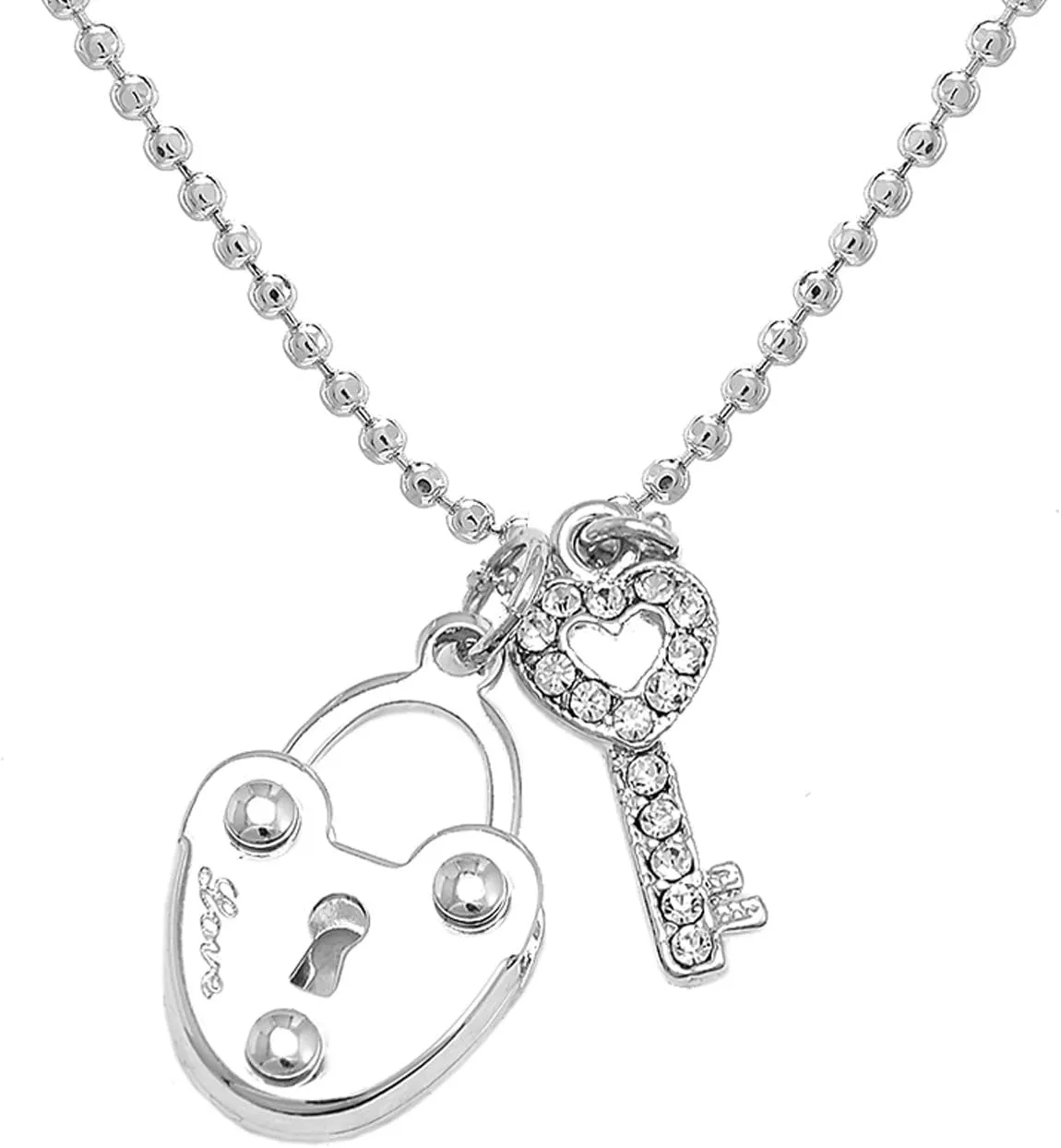 Spinningdaisy Women's Ankle Charm Various Lock and Key Double Line Anklet