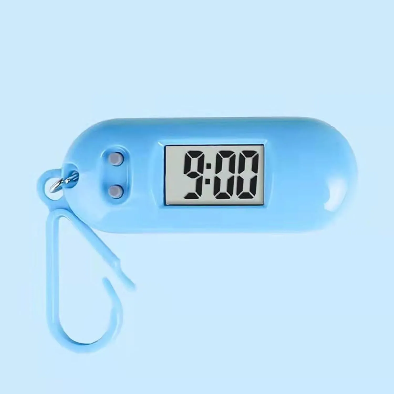 Sporty LED Digital Keychain Pocket Watch Miniature Clock for Students and Kids Practical Travel Backpack