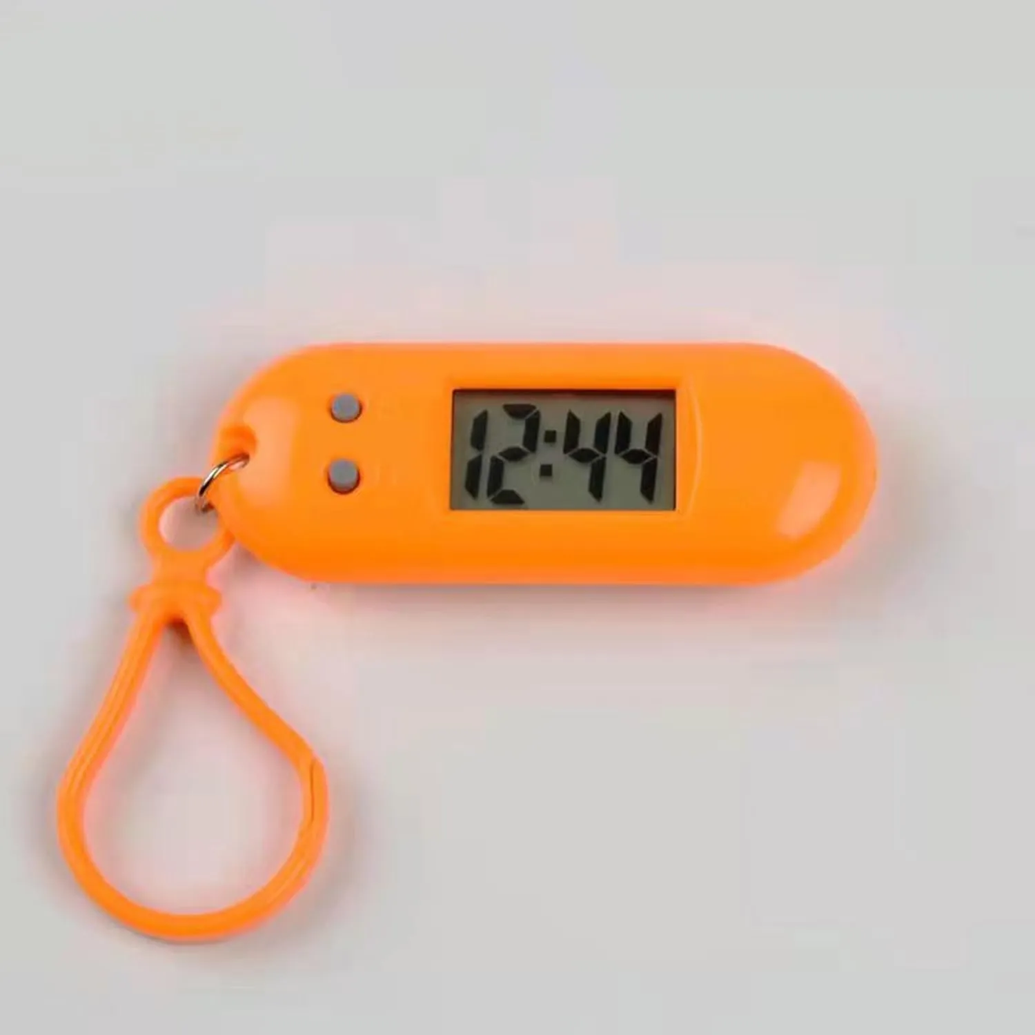 Sporty LED Digital Keychain Pocket Watch Miniature Clock for Students and Kids Practical Travel Backpack