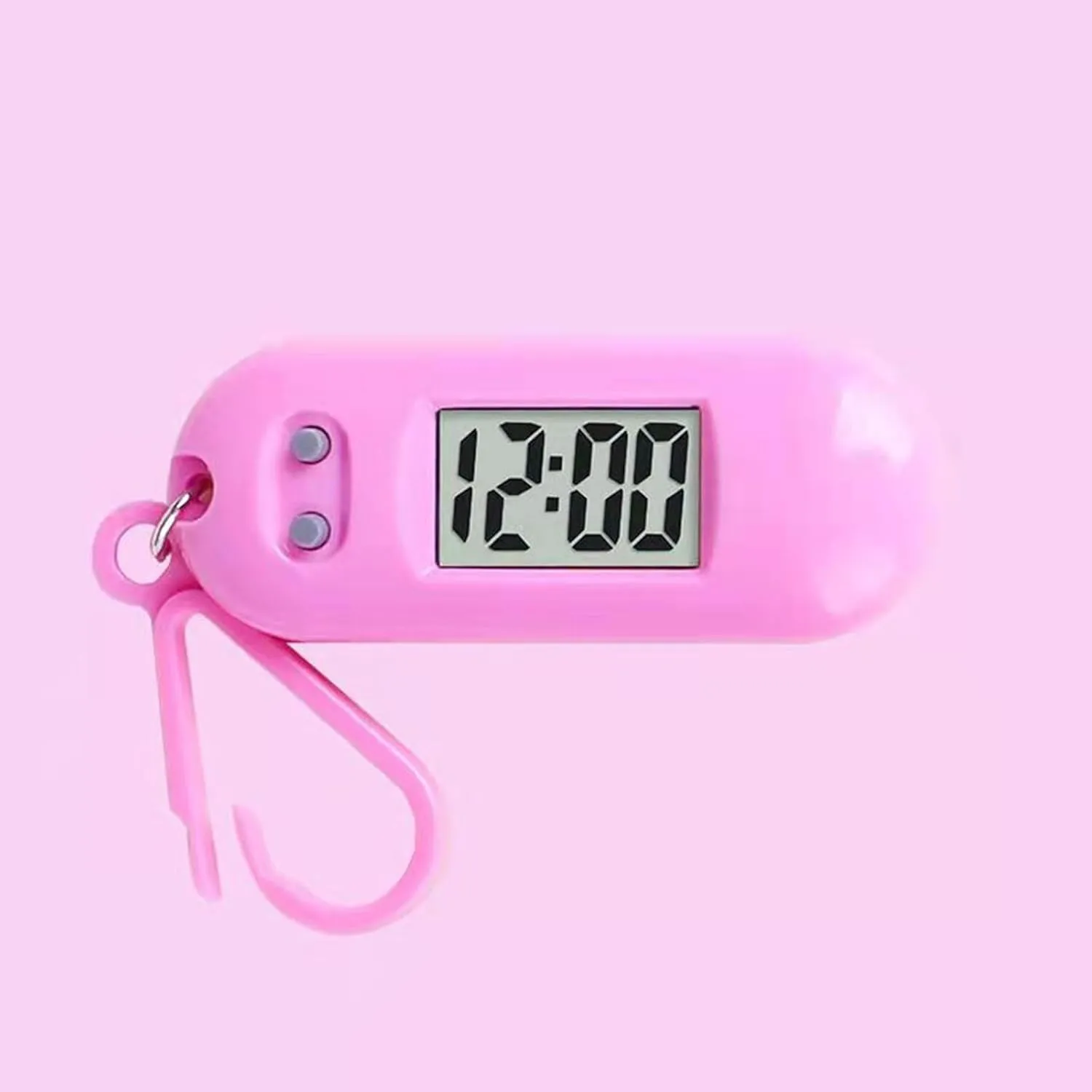 Sporty LED Digital Keychain Pocket Watch Miniature Clock for Students and Kids Practical Travel Backpack