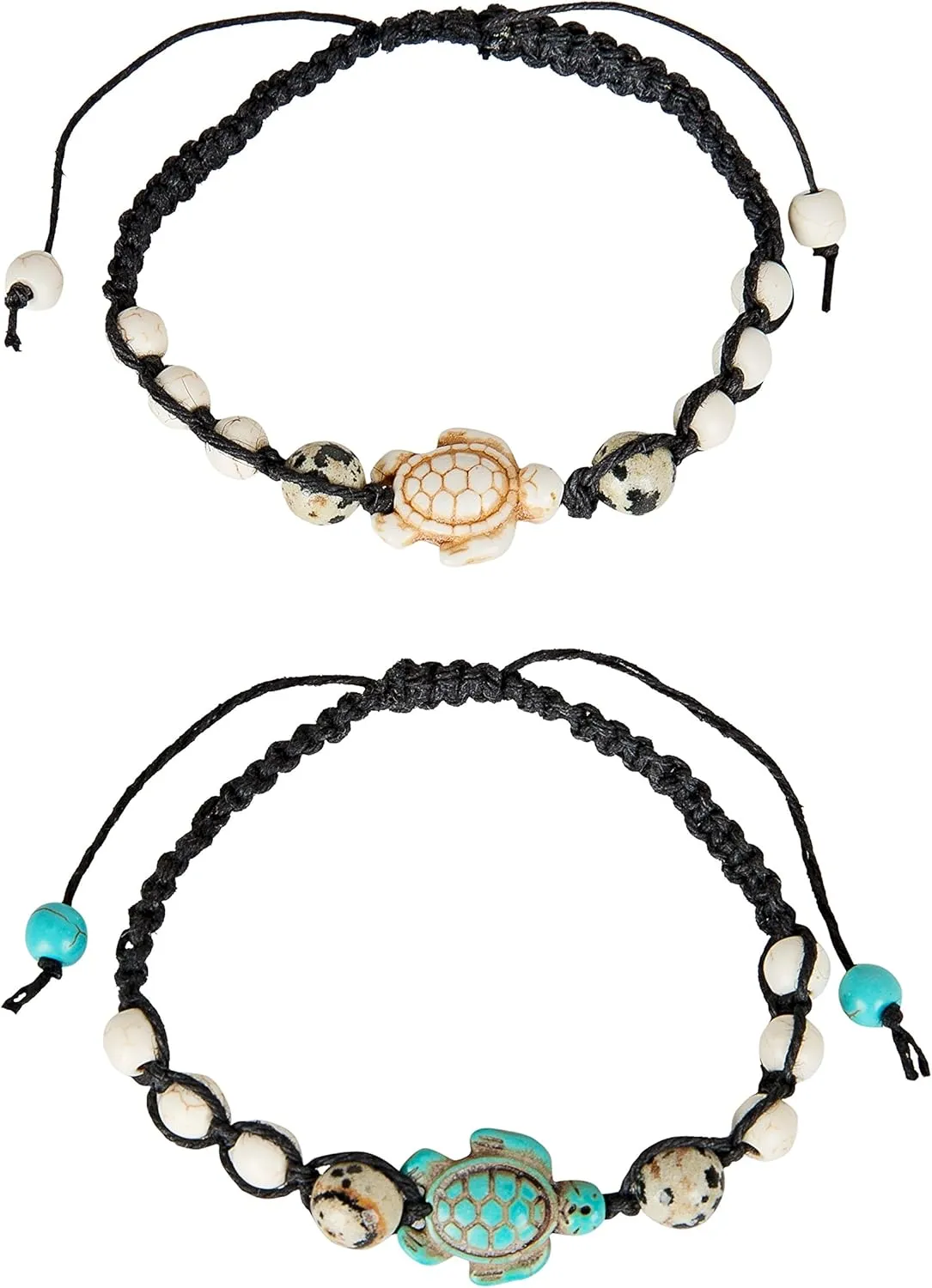 SPUNKYsoul Turtle Bracelet Set Best Friend Couples Distance (or Anklet) Collection