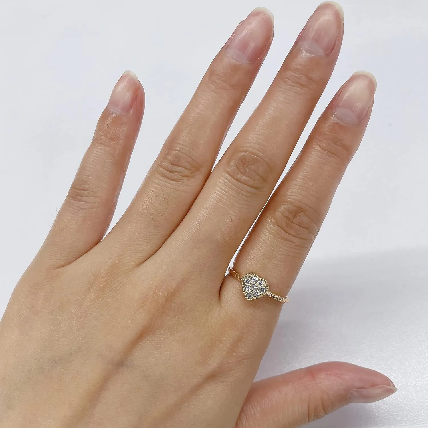 Stackable Rings for Women Cable Design in 18k Gold Plating, Statement Ring for Women Gift